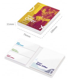 Mini Set tascabile con 4 post-it e copertina personalizzata