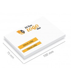 postit 100x75mm personalizzato con dimensioni e doppia colla