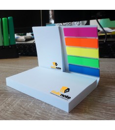 Set combinato Post-it 100 fogli e segnapagina con copertina morbida 102x76mm