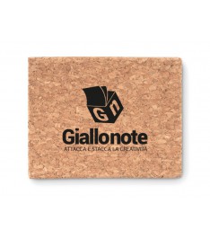 Set combinato postit e segnapagina con copertina in sughero stampa logo Giallonote