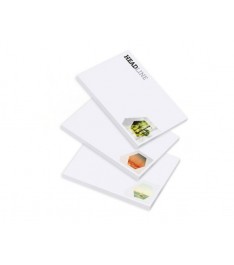 3 Postit in carta bianca personalizzati 102x75mm con grafiche diverse