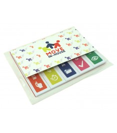 Set 5 post-it e copertina morbida con custodia cellophane protettiva