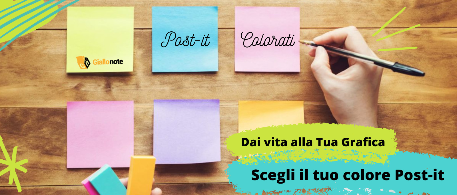 Post it colorati personalizzati